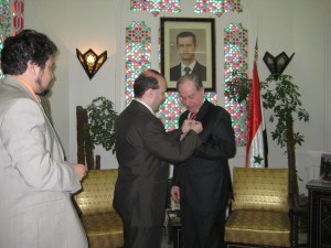 Decoration Ceremony of Mr. Saadala Agaa, minister of turism of R.A.Syria